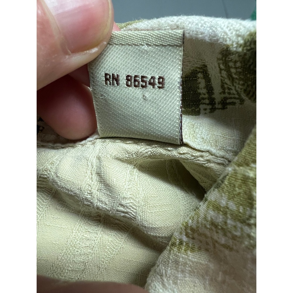 Tommy Bahama Mens SILK Hawaiian Shirt Yellow Bamboo Floral Short Sleeve Resort - Picture 6 of 12